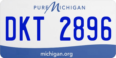 MI license plate DKT2896