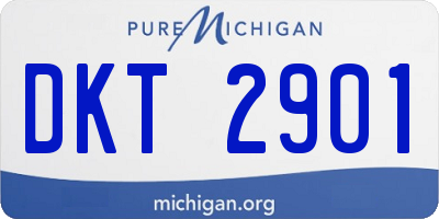 MI license plate DKT2901