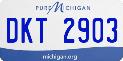 MI license plate DKT2903