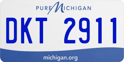 MI license plate DKT2911