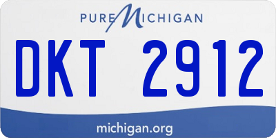 MI license plate DKT2912