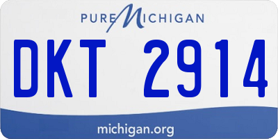 MI license plate DKT2914