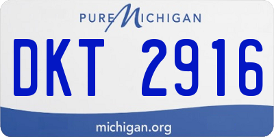 MI license plate DKT2916
