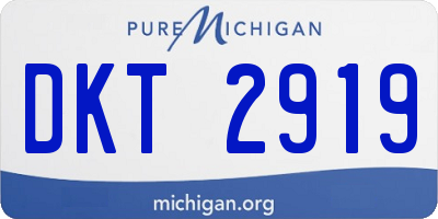 MI license plate DKT2919