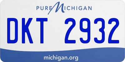 MI license plate DKT2932