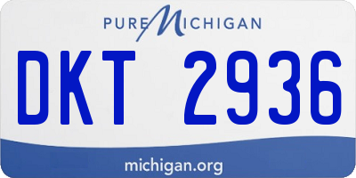 MI license plate DKT2936