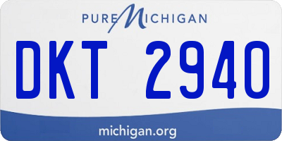 MI license plate DKT2940