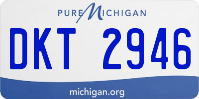MI license plate DKT2946