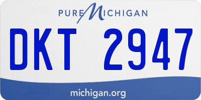 MI license plate DKT2947