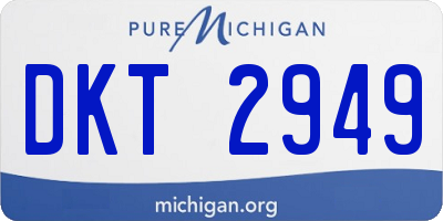 MI license plate DKT2949