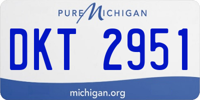 MI license plate DKT2951