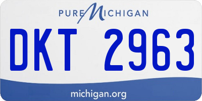 MI license plate DKT2963