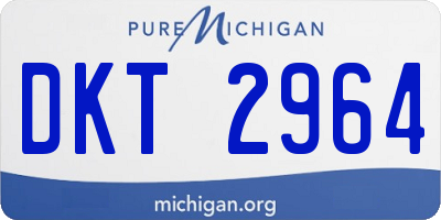 MI license plate DKT2964