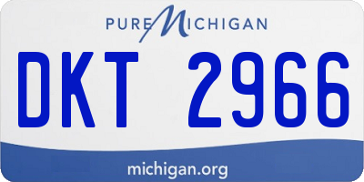 MI license plate DKT2966