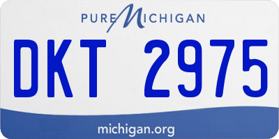 MI license plate DKT2975