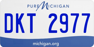 MI license plate DKT2977