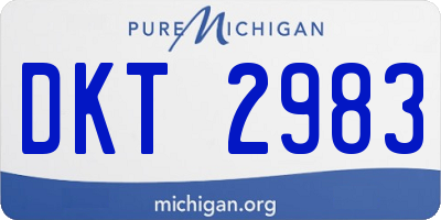MI license plate DKT2983