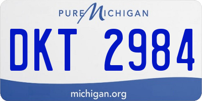 MI license plate DKT2984