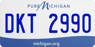 MI license plate DKT2990