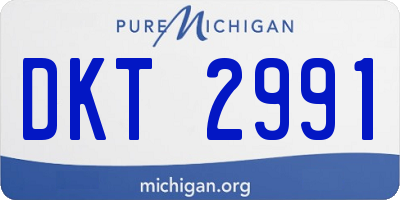 MI license plate DKT2991