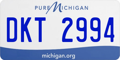 MI license plate DKT2994