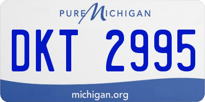 MI license plate DKT2995