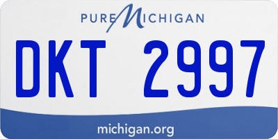 MI license plate DKT2997