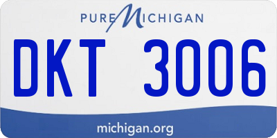 MI license plate DKT3006