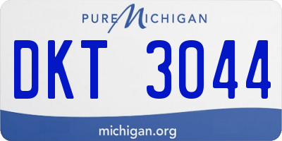 MI license plate DKT3044