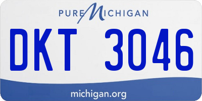 MI license plate DKT3046