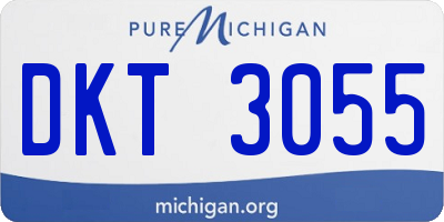 MI license plate DKT3055