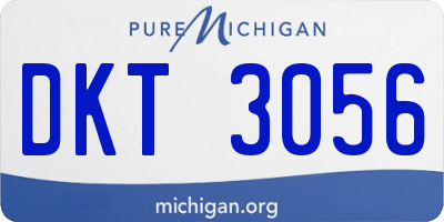 MI license plate DKT3056