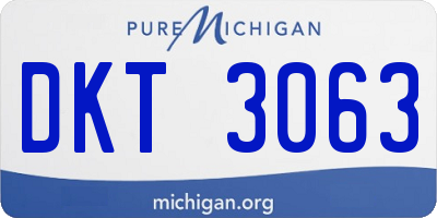 MI license plate DKT3063