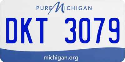 MI license plate DKT3079