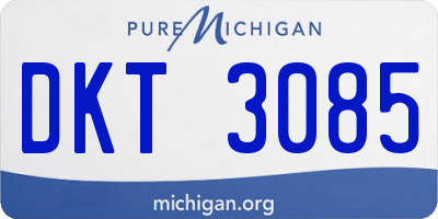 MI license plate DKT3085