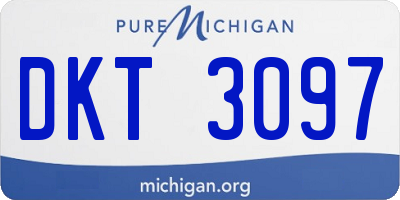 MI license plate DKT3097