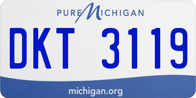 MI license plate DKT3119