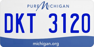 MI license plate DKT3120
