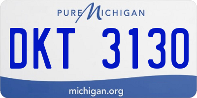 MI license plate DKT3130