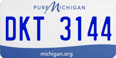 MI license plate DKT3144