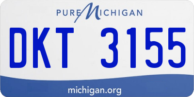 MI license plate DKT3155
