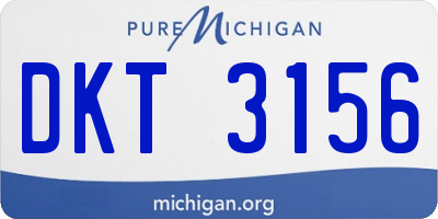 MI license plate DKT3156