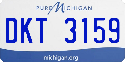 MI license plate DKT3159