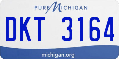 MI license plate DKT3164