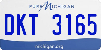 MI license plate DKT3165