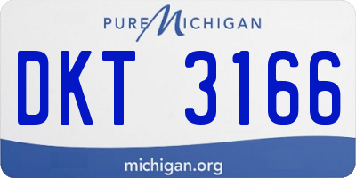 MI license plate DKT3166