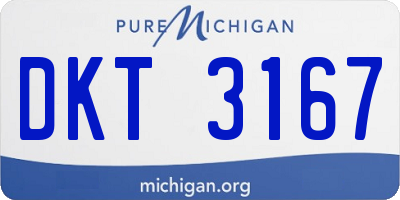 MI license plate DKT3167