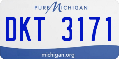MI license plate DKT3171