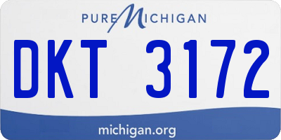 MI license plate DKT3172