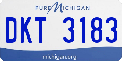 MI license plate DKT3183